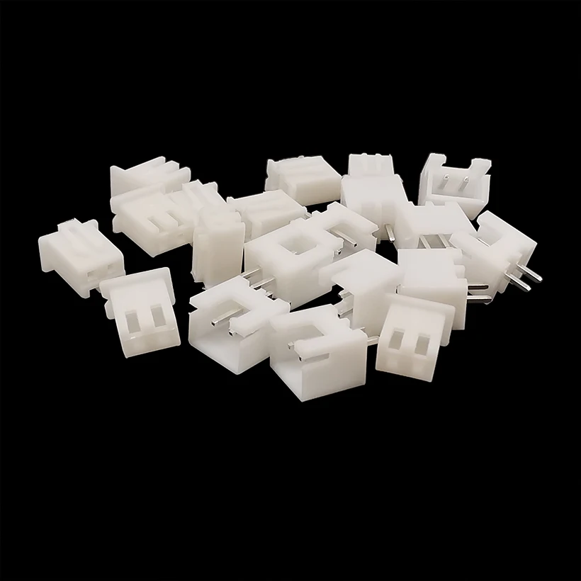 100Pcs JST XH2.54 2Pin Male Female Material PCB Connector Leads Pin Header Housing XH2.54mm Straight Needle Plug Plastic Shell