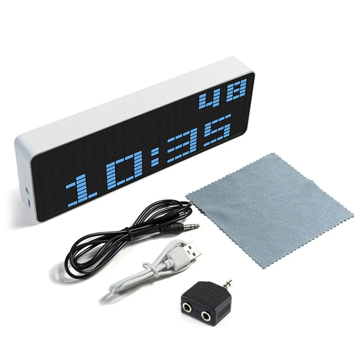 A32I Dazzle Color RGB Music Spectrum Display LED Pickup Ambient Light Electronic Clock Sound Control Spectrum Indicator A