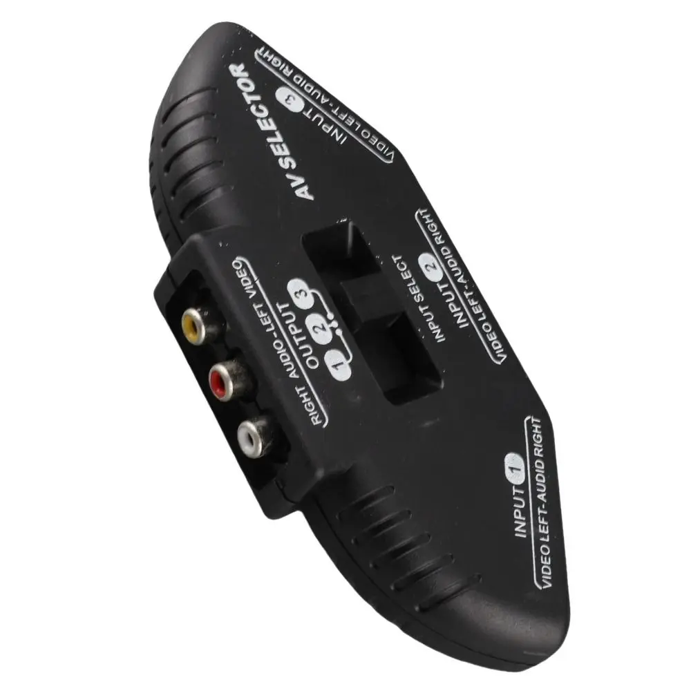 Durable 3 In 1 Out AV Switch With AV Cable Plug and Play for RCA Splitter AV Switch Box for DVD VCD VCR TV
