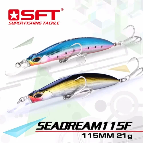 Señuelo de pesca flotante MINNOW, cebo duro de 115MM, 21G, Wobble Minnow, Crankbait, Japón
