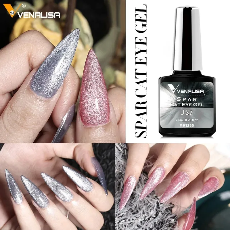 Venalisa Crystal Cat Eye Magnetic Nail Gel Polish Soak off UV LED Enamel 7.5ml