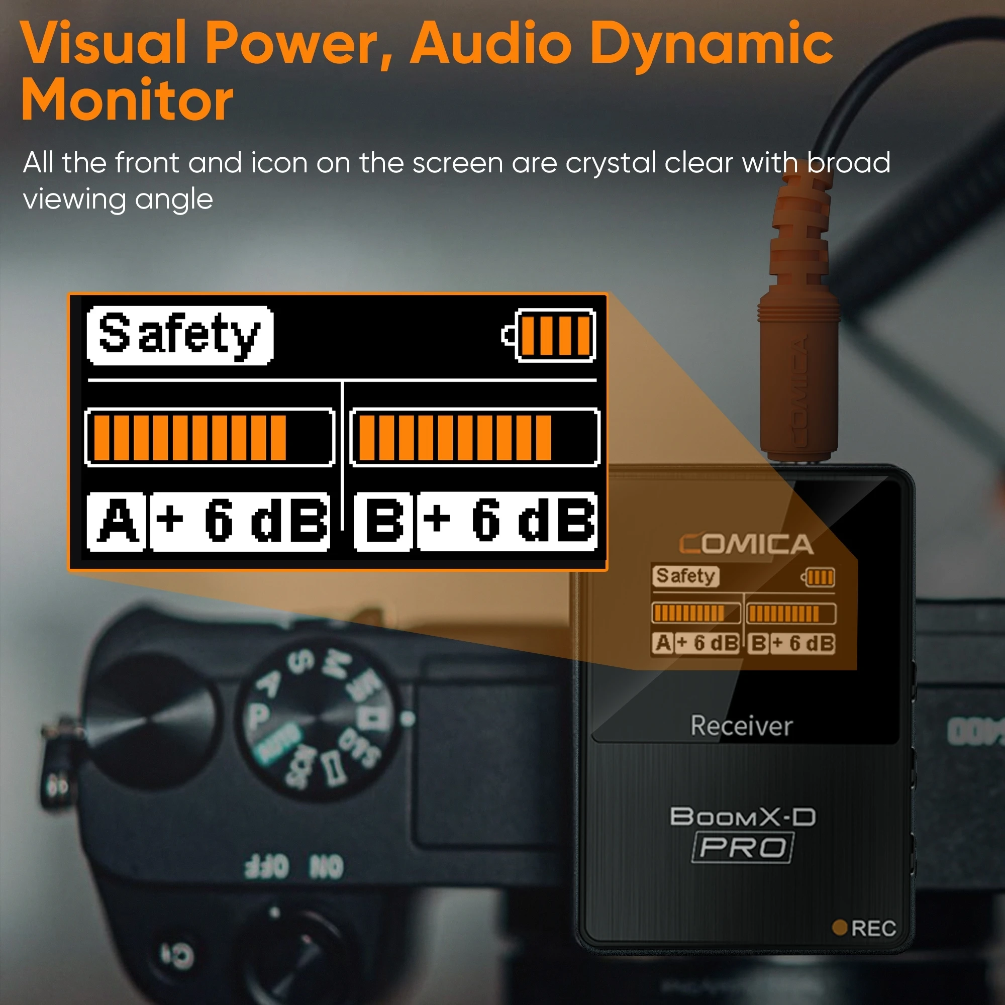 Comica-BoomX-D Pro Microfone de Lapela Sem Fio, Dual-Channel Profissional, Câmera, Telefone, PC, Youtube, Blogger, 2,4 GHz