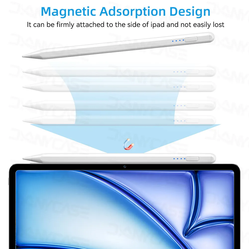 Stylet avec rejet de la l'hypothèse, iPad Air 11, 13, M2, Pro 13, 11, figurine 5, 6, 7, 8, 9, 10e, Isabel Air 3, 2024, Mini 5, 6, 4/5