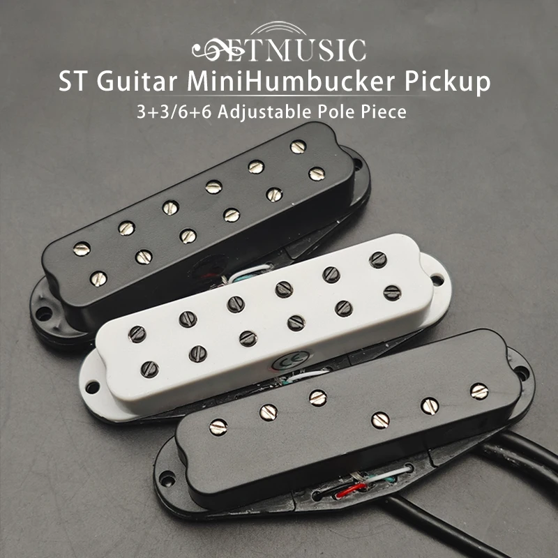 3+3 or 6+6 Adjustable Pole Piece Mini Humbucker ST Single Coil Pickup Size 9K 4 Conducts Coil Splitting Pickup