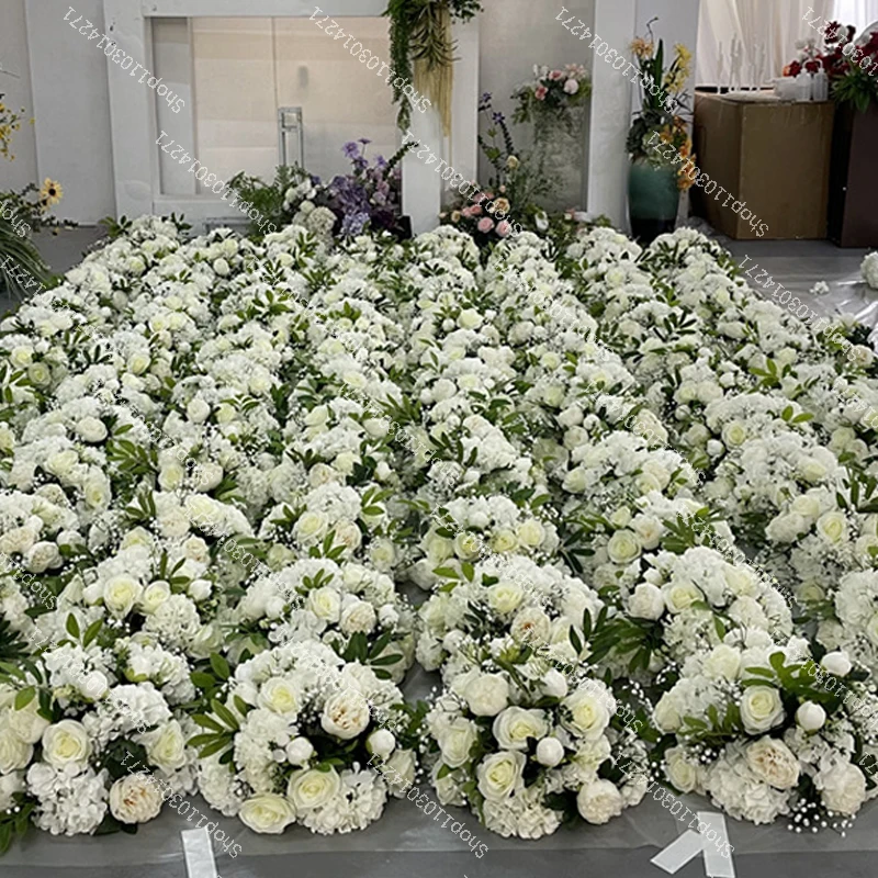 30/40/50/70/80cm Rosa blanca aliento del bebé centro de mesa flor bola accesorios de fiesta de boda telón de fondo decoración evento