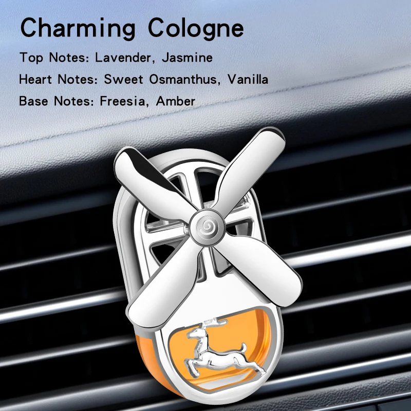 

New Car Aromatherapy Air Freshener Rotating Propeller Vent Fragrance Aromatherapy Creative Mini Perfume Decoration Accessories