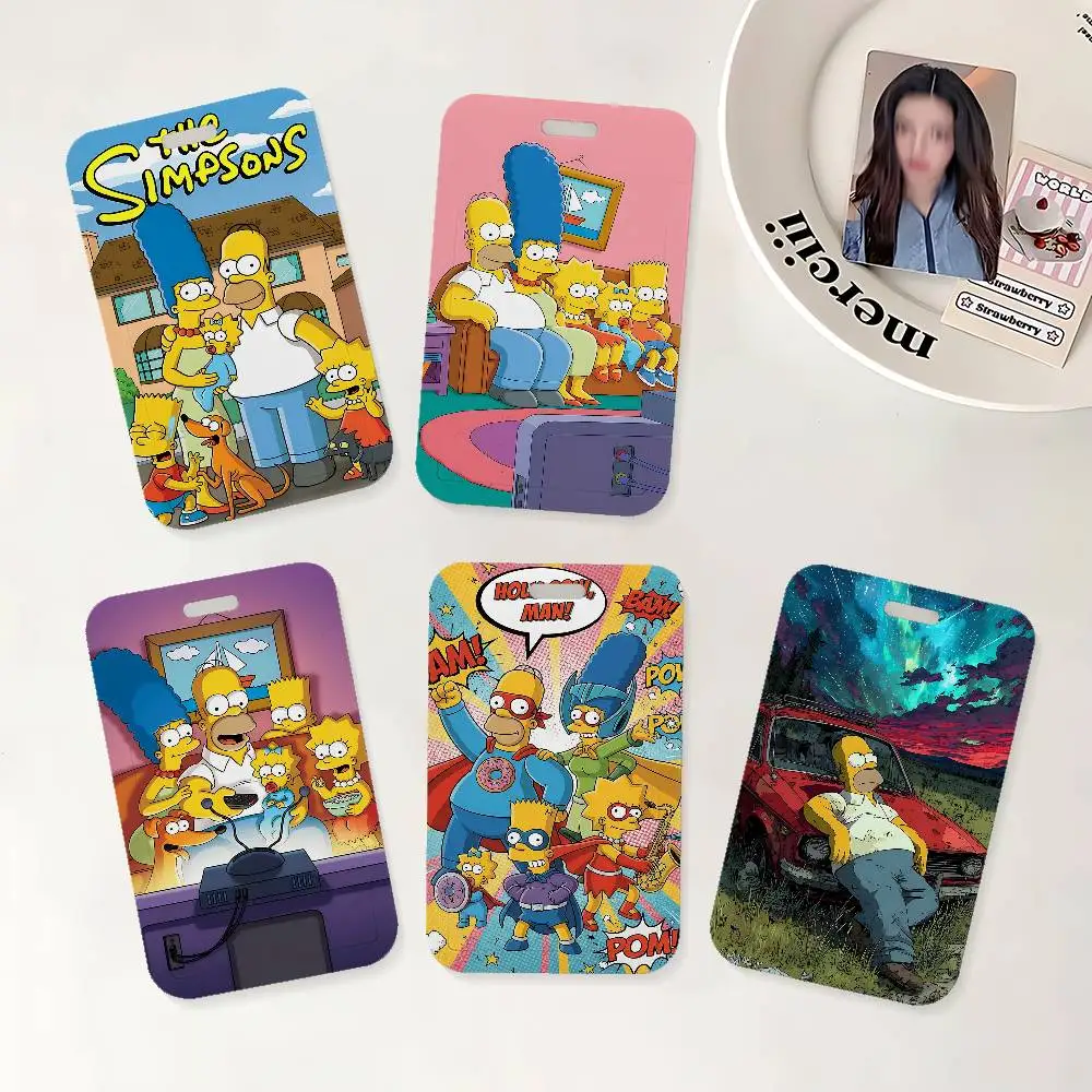 Anime The S-Simpsons ID Badge Holder With Lanyard Neck Strap For Office School Name Card Credentials Case