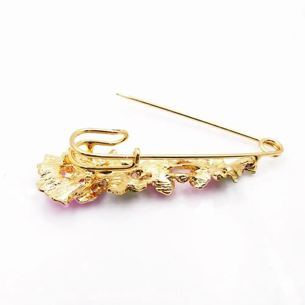 Elegant 8CM Brooch Pins Rhinestone Jewelry 3 Colors Flower Collar Lapel Pin DIY Lapel Pin Accessories