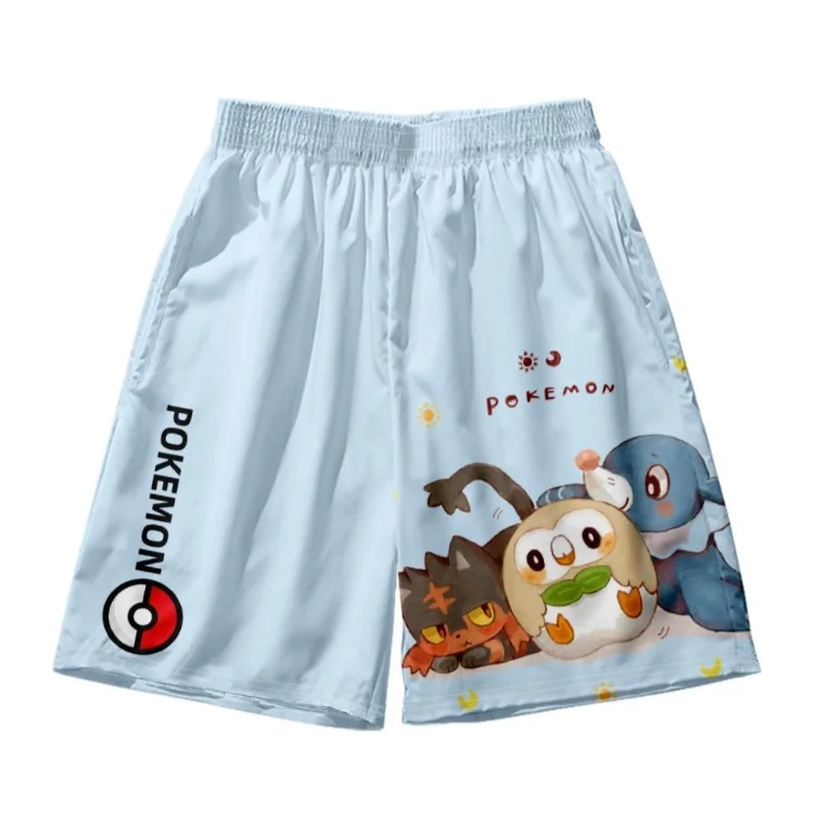 shorts-de-colaboracao-pokemon-para-homens-calcas-de-verao-com-desenhos-animados-e-anime-produtos-pokemon-pikachu-para-meninos-calcas-capri