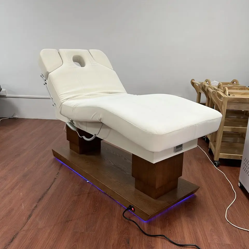 Electric Massage Bed With Adjustable Height And PU Leather For Professional Salon And Spa Treatment