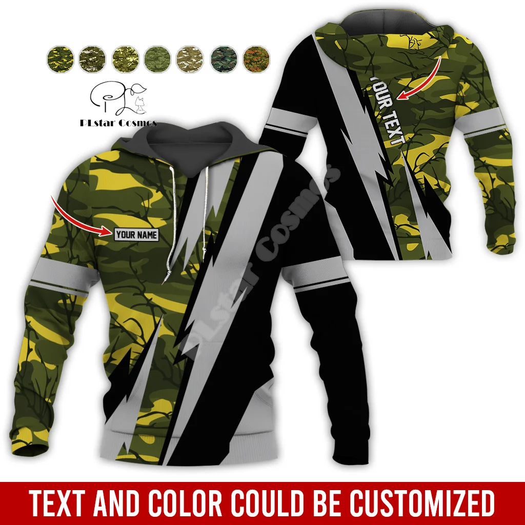 

Custom Name Deer Hunting Camo Hunter Graffiti Tattoo Vintage Retro Streetwear 3DPrint Harajuku Pullover Casual Jacket Hoodies 24