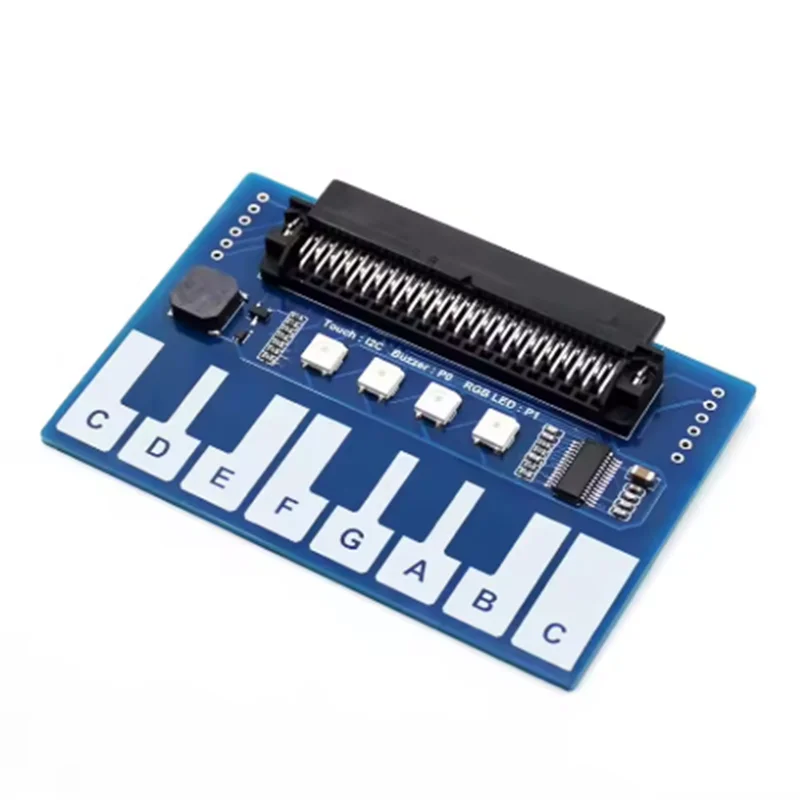 Micro:bit Expansion Board Mini Piano Music Expansion Board Cool Colourful Lights/Buzzer/Keypad I2C Interface Communication