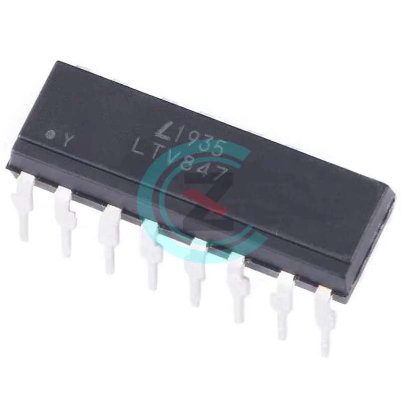 10PCS LTV-847 LTV847 PC847 PC817-4 DIP-16 Transistor Output Optocoupler Chip