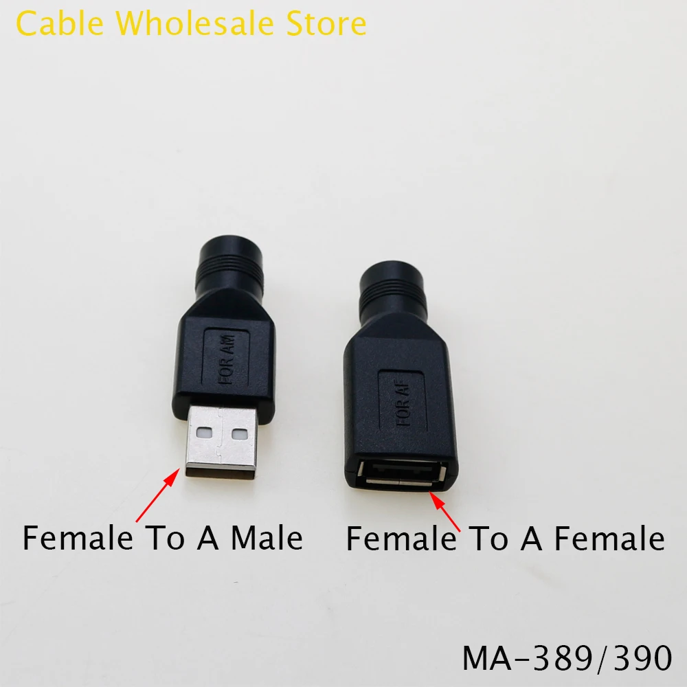 1Pc5V DC Female power-Jack Zu USB2,0 TypA Stecker Buchse DC Stecker Adapter Weibliche Jack DC Power Stecker Diy Laptop 5.5*2,1MM