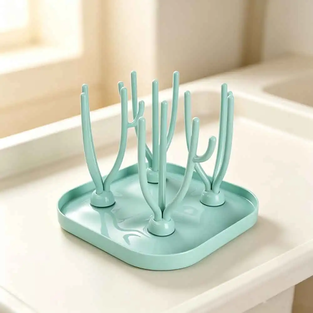 vvocci Removable Baby Bottle Functional Multi Dry Rack Pacifiers Teat Cup Cleaning Drainer Drying Drip Water Tray