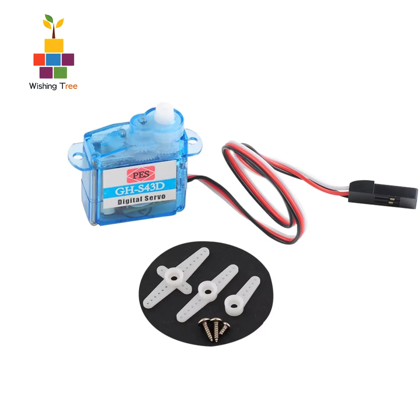 

GH-S43D Микроцифровой сервопривод, 4,3 г, 90 ° Двигатель с полой чашкой 3,6-4,8 В для радиоуправляемого автомобиля/робота