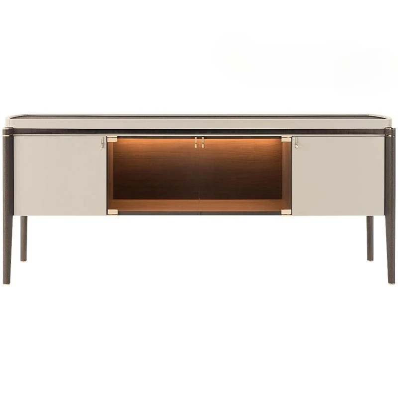 A Italian-Style Light Luxury Sideboard Cabinet Minimalist Model Locker Modern Household Household Entrance Cabinet