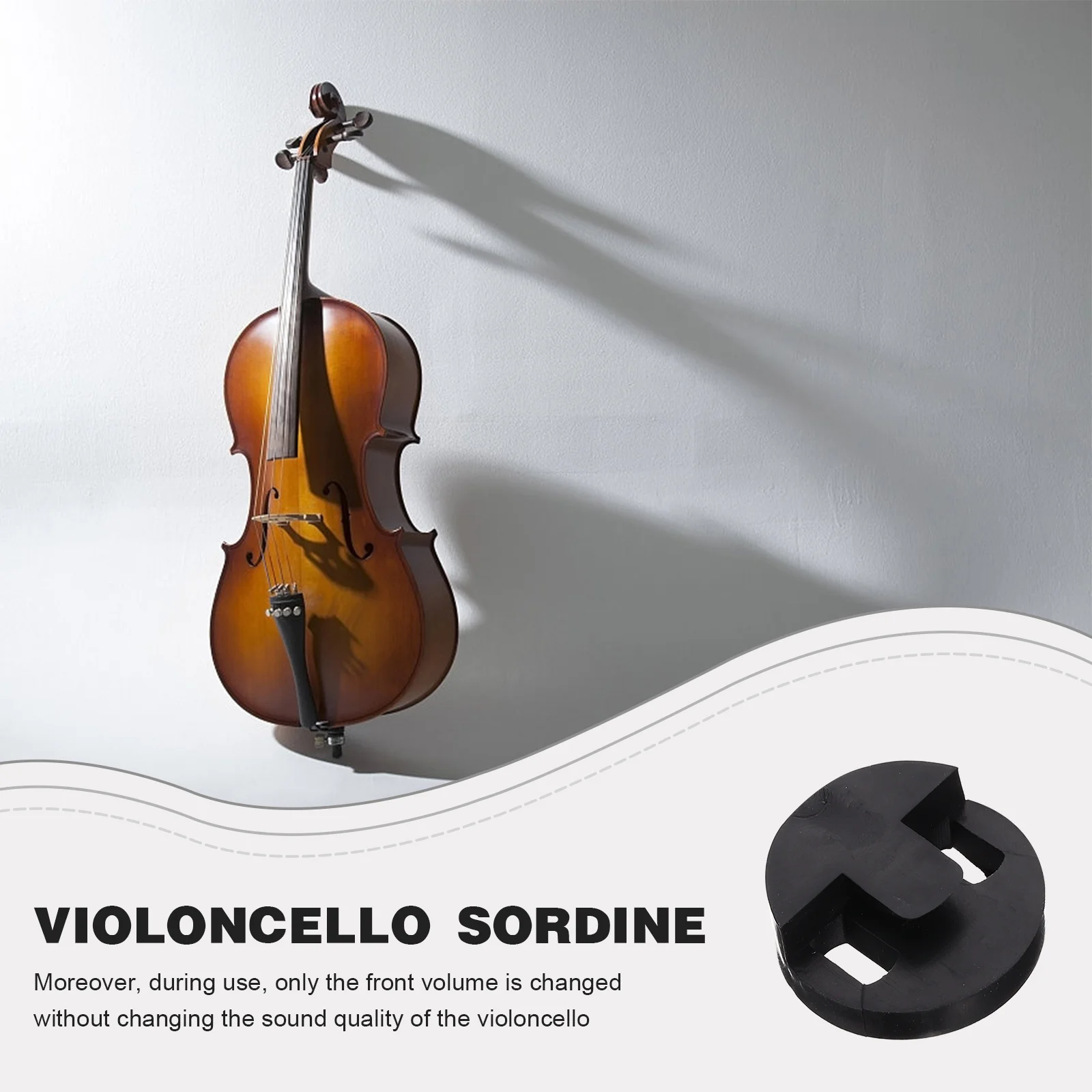 

Violoncello Mute Cello Practice Rubber Sordine Durable Professional Sound Control Supply Accessory Beginner