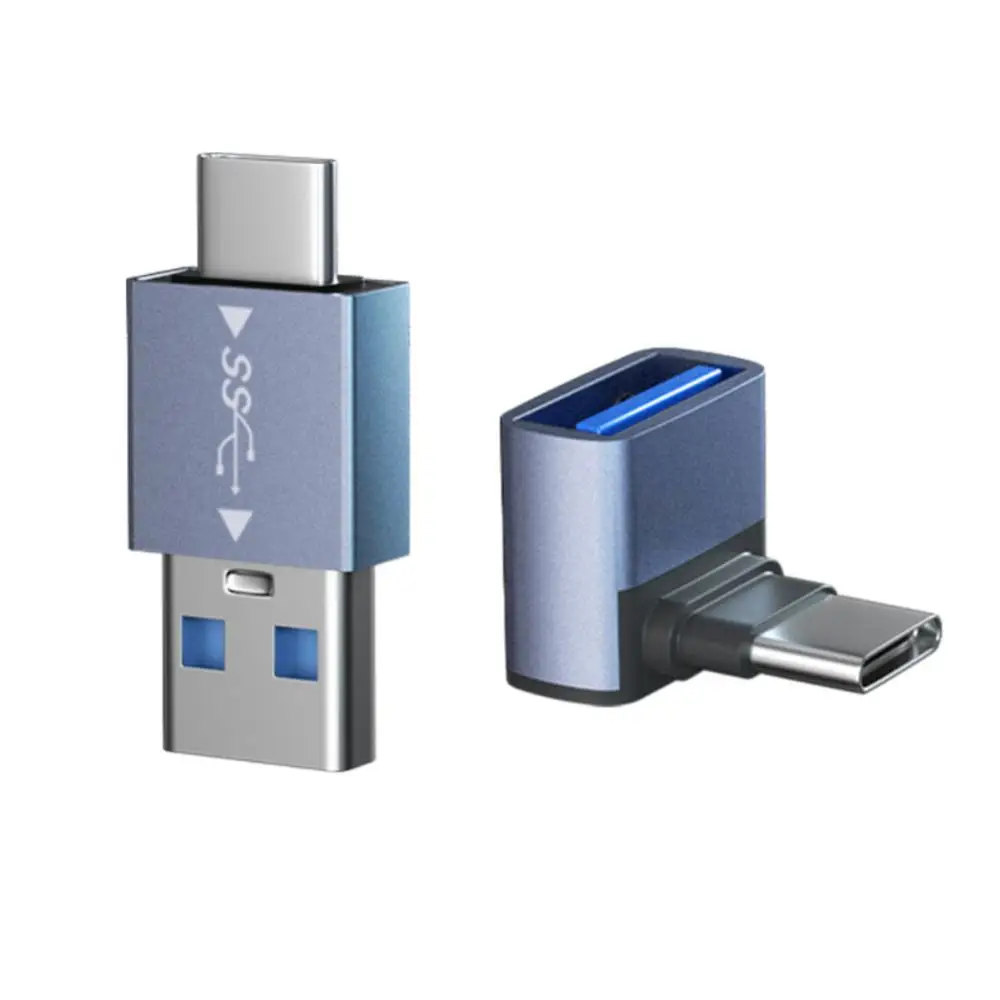 3.1 TO Type-C OTG อะแดปเตอร์ที่ชาร์จเร็วแบบข้อศอก90องศาตัวแปลงที่ชาร์จ USB3.1ไปยัง usbc 10Gbps สำหรับ MacBook