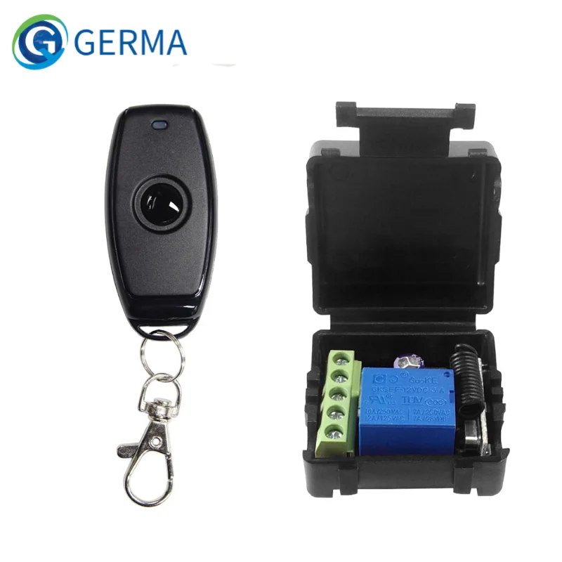 GERMA Universal Wireless Remote Control Switch DC 12V 1CH Relay Receiver Module RF Transmitter 433Mhz Smart Home Remote Controls