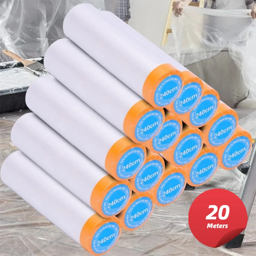 20M Self adhesive decoration dust-proof film, household waterproof plastic film, furniture masking spray paint protective film