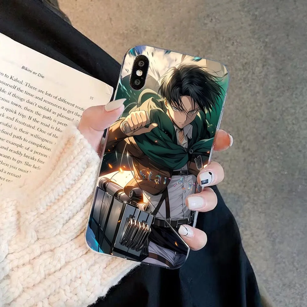 Anime Attack On Titan Levi Ackerman Phone Case For IPhone 16 15 14 13 12 Mini 11 Pro XS Max X XR SE 7 8 Plus Soft Silicone Cover