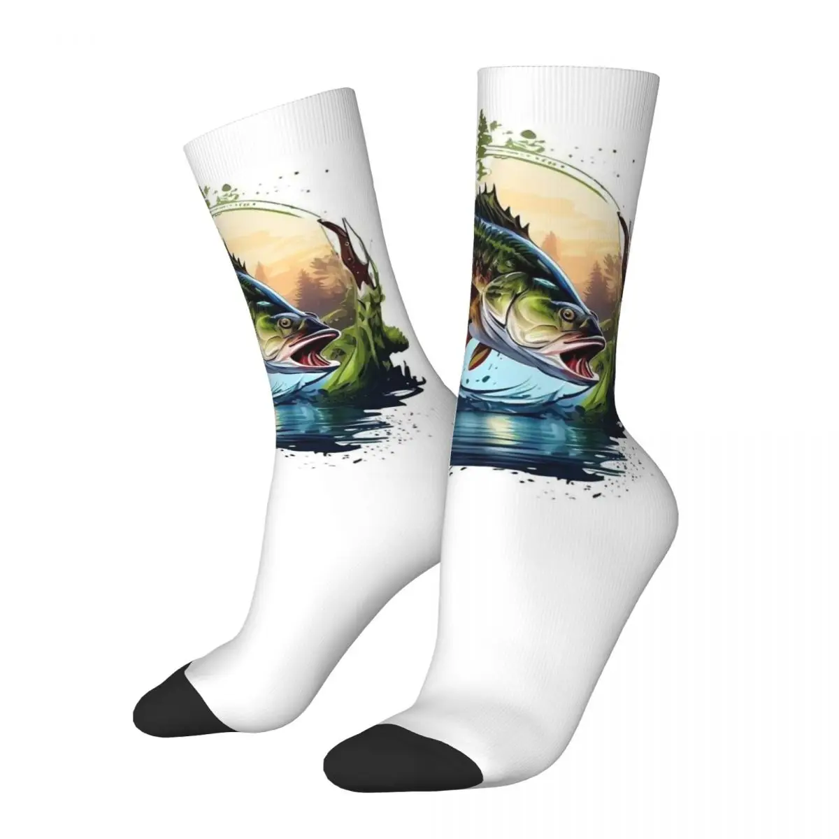 Various Colorful Tropical Fish 5 cosy Unisex Socks,Running Happy 3D printing Socks,Street Style Crazy Sock