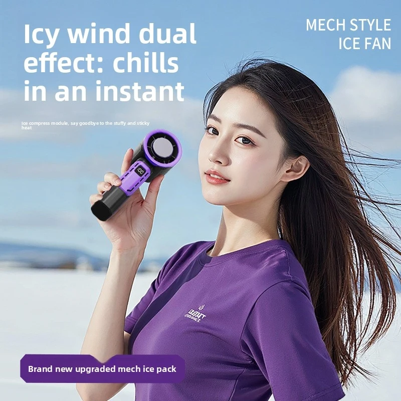 

Y20 Ice Cooling Handheld Fan, 100 Speeds, Low Noise, USB Rechargeable Portable Fan for Outdoor Office Home Camping Travel