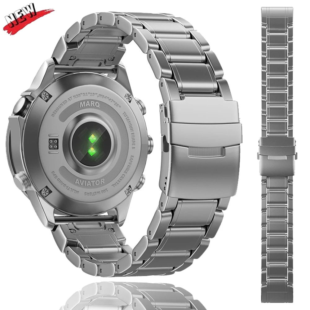 QuickFit 26mm 22mm Strap for Garmin MARQ Aviator/Captain Titanium Wristband for Garmin Fenix 8 7 7X 5 Plus 6X Pro Enduro 2 Strap