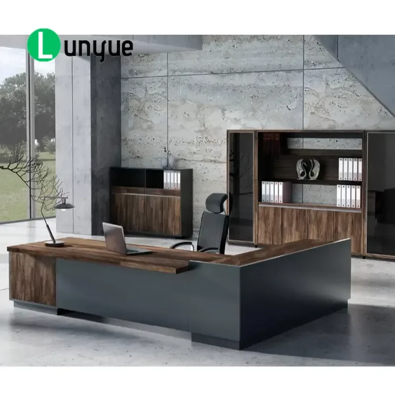 Modern Executive Desk Luxury Boss Office Table High End CEO Furniture Manager Workstation for Home Office Business Meeting