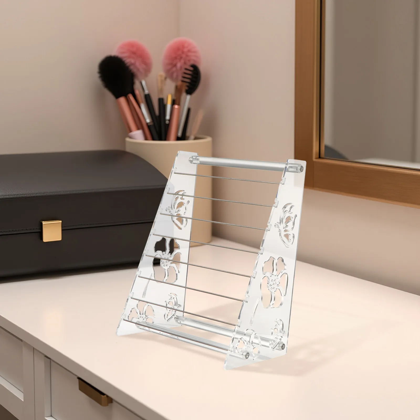 

Подставка для украшений, акриловый органайзер на 8 ярусов со съемными перекладинами, для браслетов, подвесок, бусин, 1 шт.