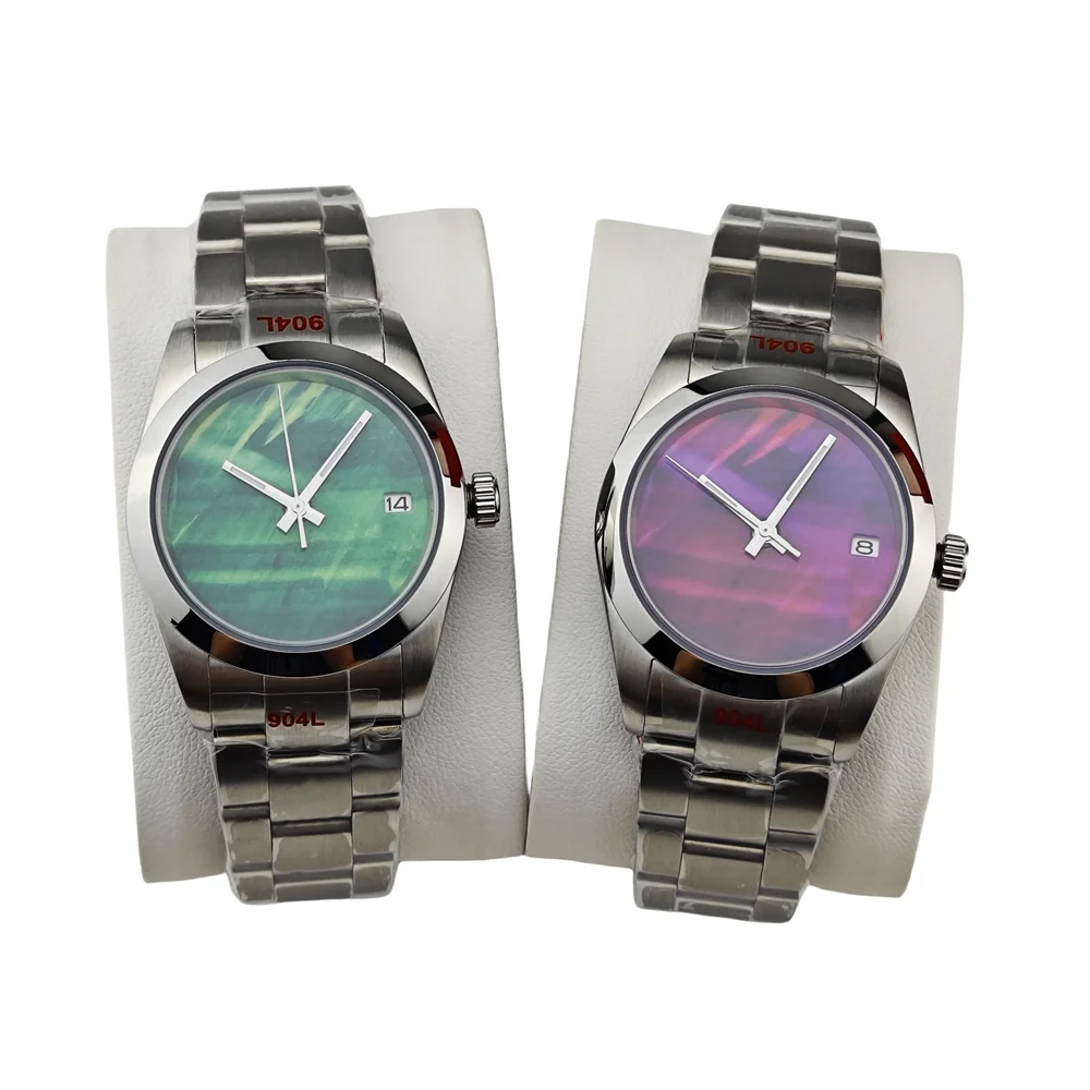 Механические часы NH35, модифицированные светящиеся деловые минималистичные часы из нержавеющей стали марки 316, автоматические японские часы
