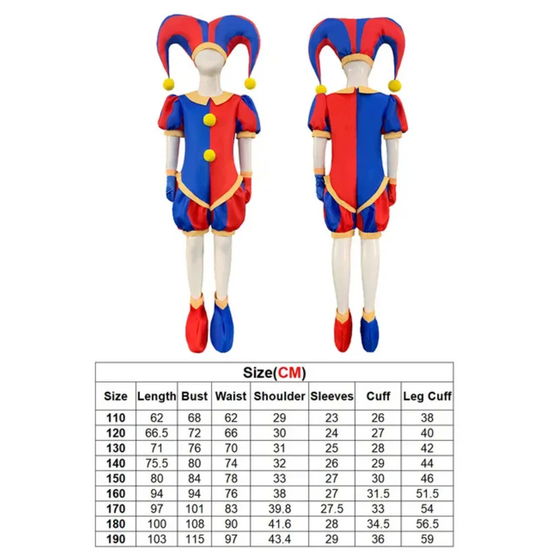 Pomni Fantasia ชุดคอสเพลย์การ์ตูนชุดแฟนซีคณะละครสัตว์ดิจิทัลชุดแฟนซีชุดเสื้อผ้าสำหรับเด็กคอสเพลย์เทศกาลปาร์ตี้ชุดปลอมตัว