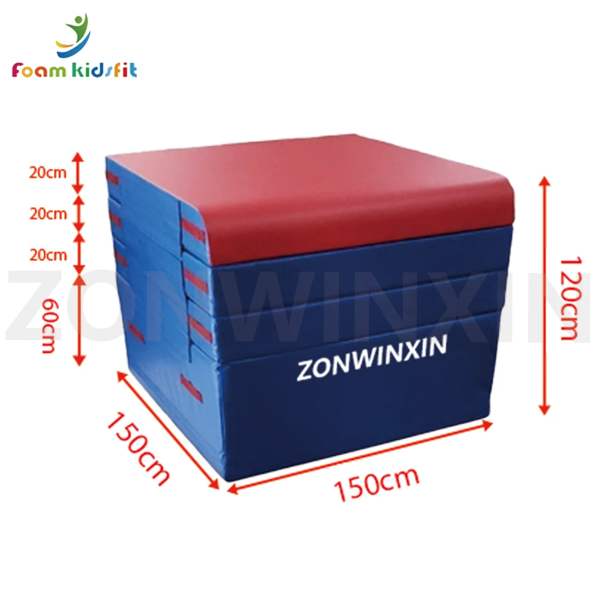 Factory Supply Customized Gymnastics Equipment Gym Vaulting Table Vault System 5'x5'x48