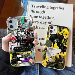Band Twenty One P-Pilots Phone Case For IPhone 14 11 12 13 Mini Pro Xs Max 8 7 6 6S Plus X XR Solid Candy Color Case