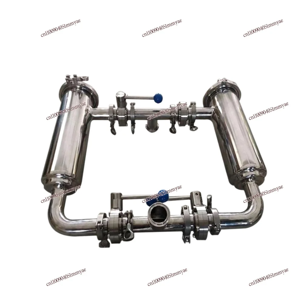 Sanitary Duplex Angle Filter Pipeline Duplex Stainless Steel Duplex Switching Filter