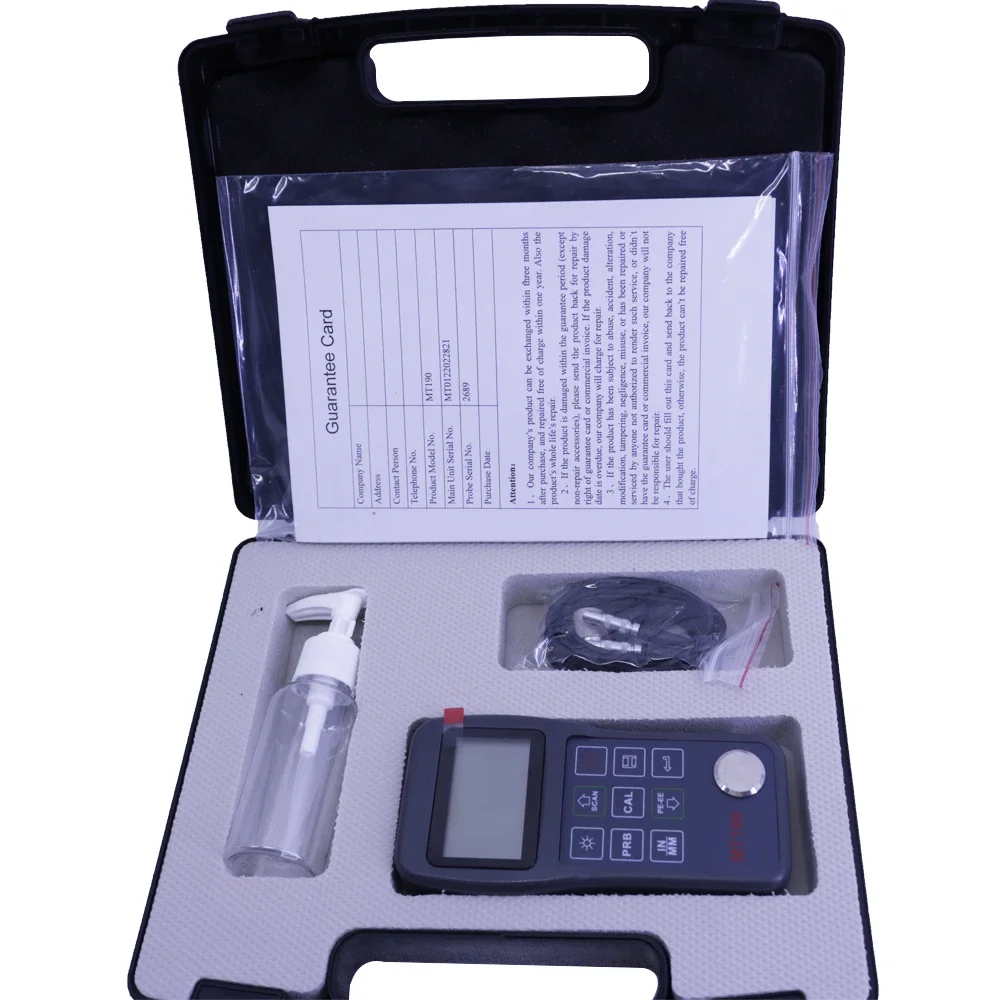 

MT190 Multi-Mode Ultrasonic Thickness Gauge with Measure the Sound Velocity of the Object with Known Thickness Function