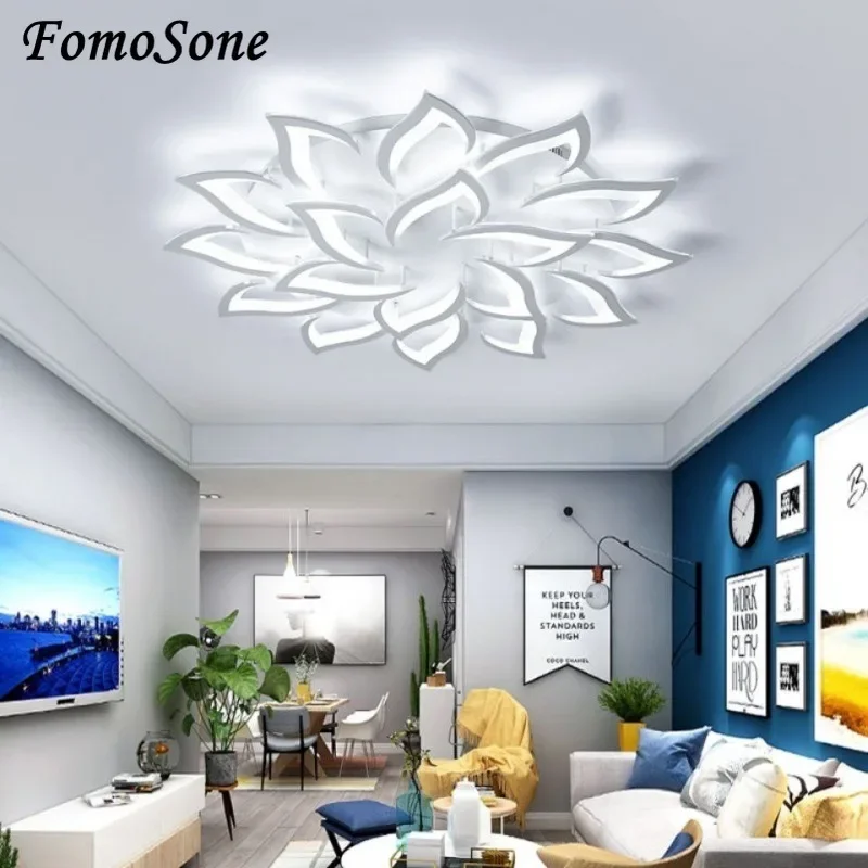 Imagem -02 - Lírio em Forma Criativa Luzes de Teto Smart Home Light Sala de Estar Quarto Estudo Dentro de Casa Iluminação Lâmpadas e Lanternas