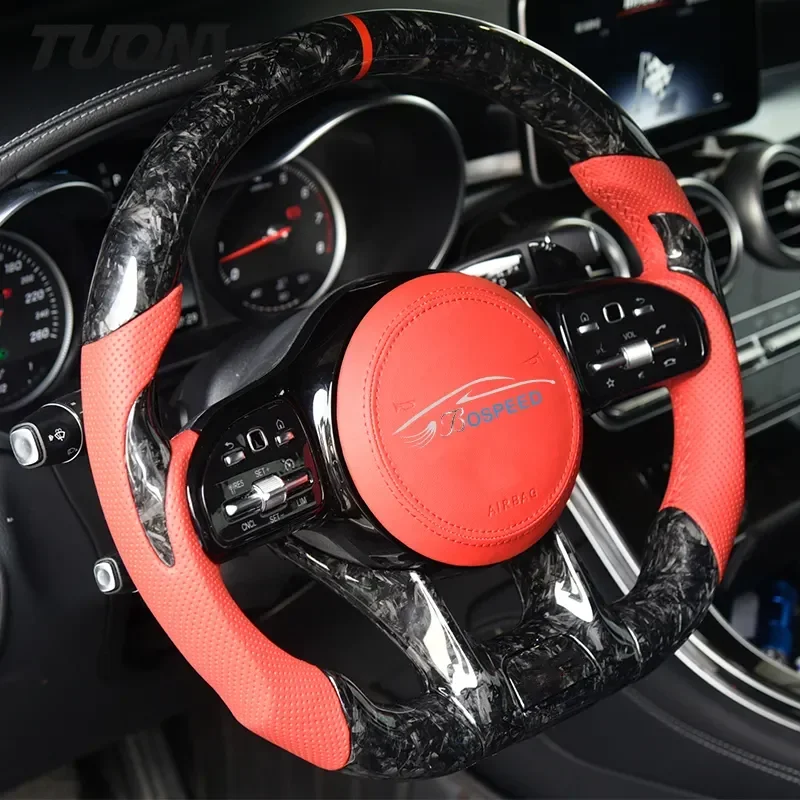 

Рулевое колесо для Mercedes Benz, модель C43, A45, CLS400, S65, G63, рулевое колесо из углеродного волокна