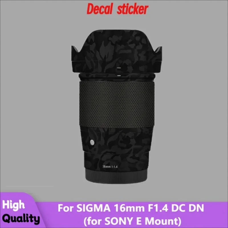 

Для SIGMA 16 мм F1.4 DC DN для SONY E крепление объектива наклейка защитная наклейка на кожу виниловая пленка защитное покрытие от царапин
