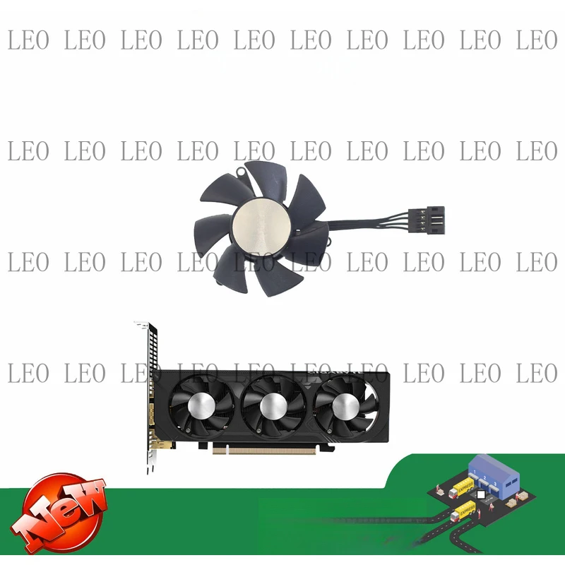 SS 46MM GA51S2H Graphics card fan For Gigabyte GeForce RTX 4060 OC Low Profile Fan