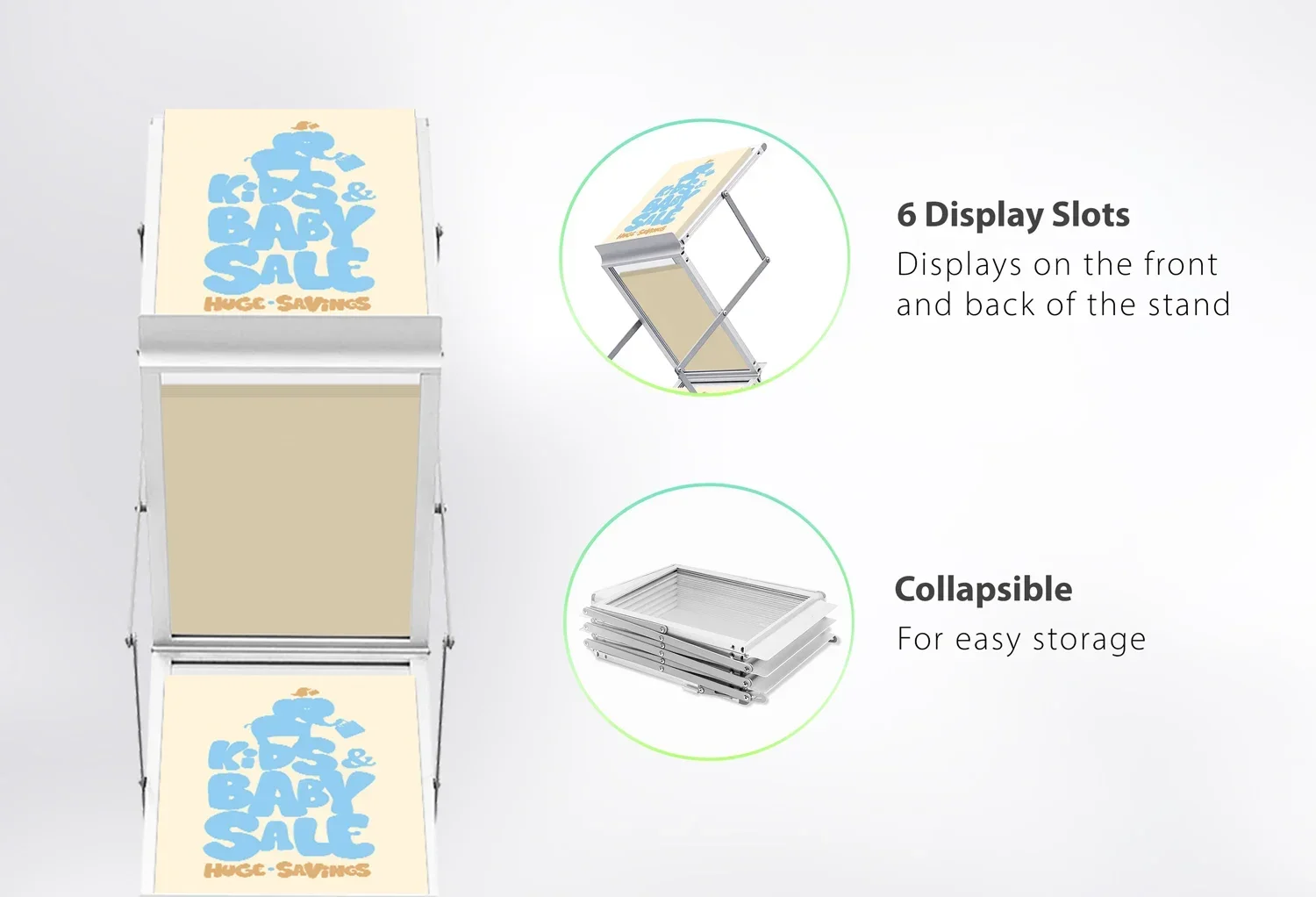 Literature Catalog Rack Foldable Magazine Brochure Display Rack Stand for Office Store and Exhibition Trade Show