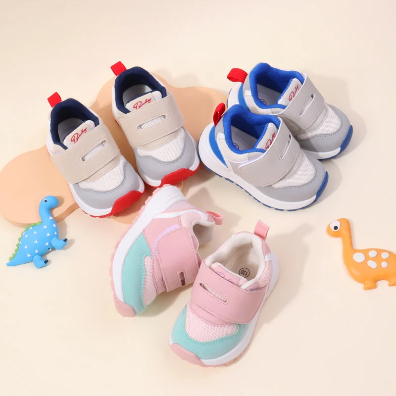 Kid Sneaker Spring and Autumn Style High Quality Rubber Sole Anti-slip Toddler Casual Prewalking Shoe 2024 New Baby Fashion BM08