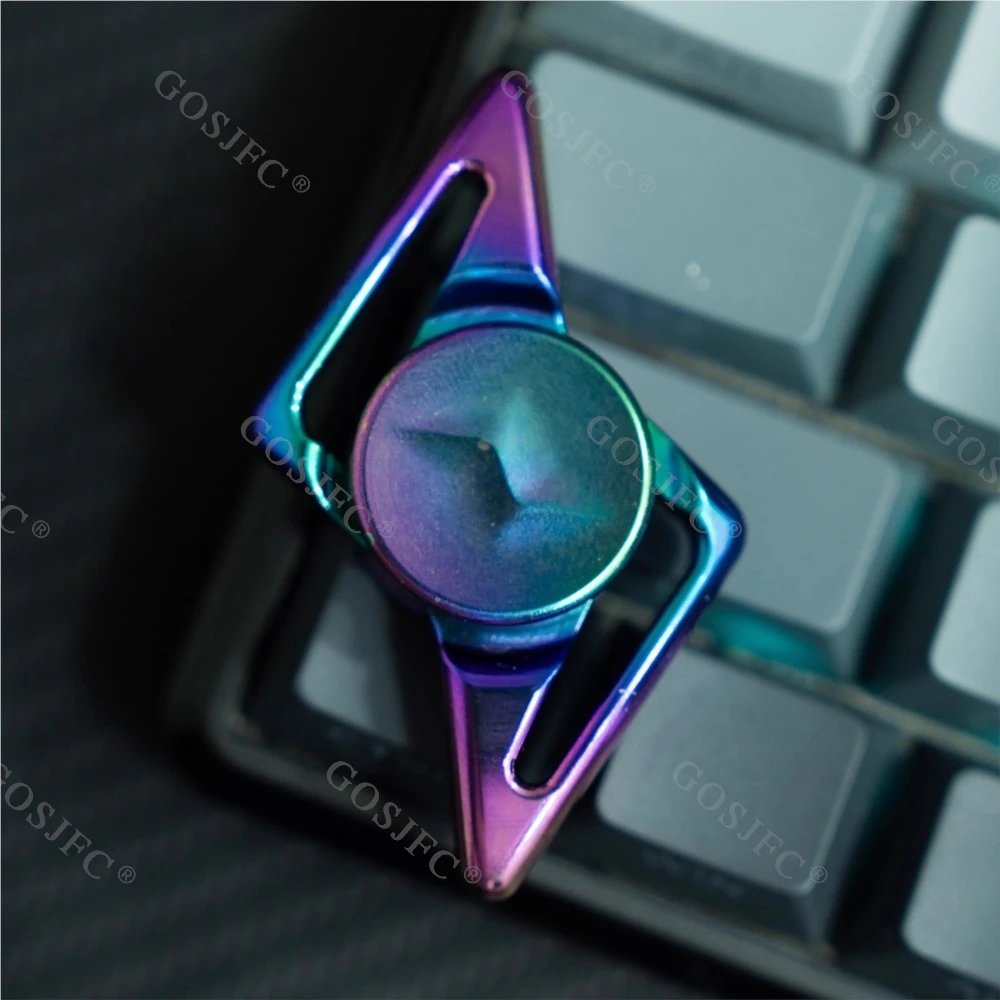 FOXEDC PEI Tweeblad Gyro Tactiele Fidget Spinner Stress Relief Speelgoed Fidget Speelgoed voor volwassenen