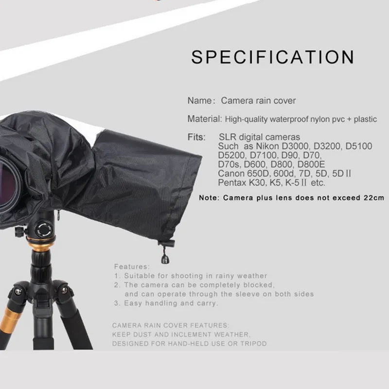ผ้าคลุมกันฝน กล้อง SLR เทเลโฟโต้ เสื้อกันฝนกันน้ํา เสื้อกันฝน ผ้าคลุมกันฝุ่น เสื้อปอนโช