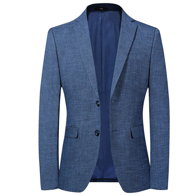 

Lansboter Blue Spring Thin Men's Suit Coat Korean Slim Fit Medium Youth Small Suit Casual Daily Jacket