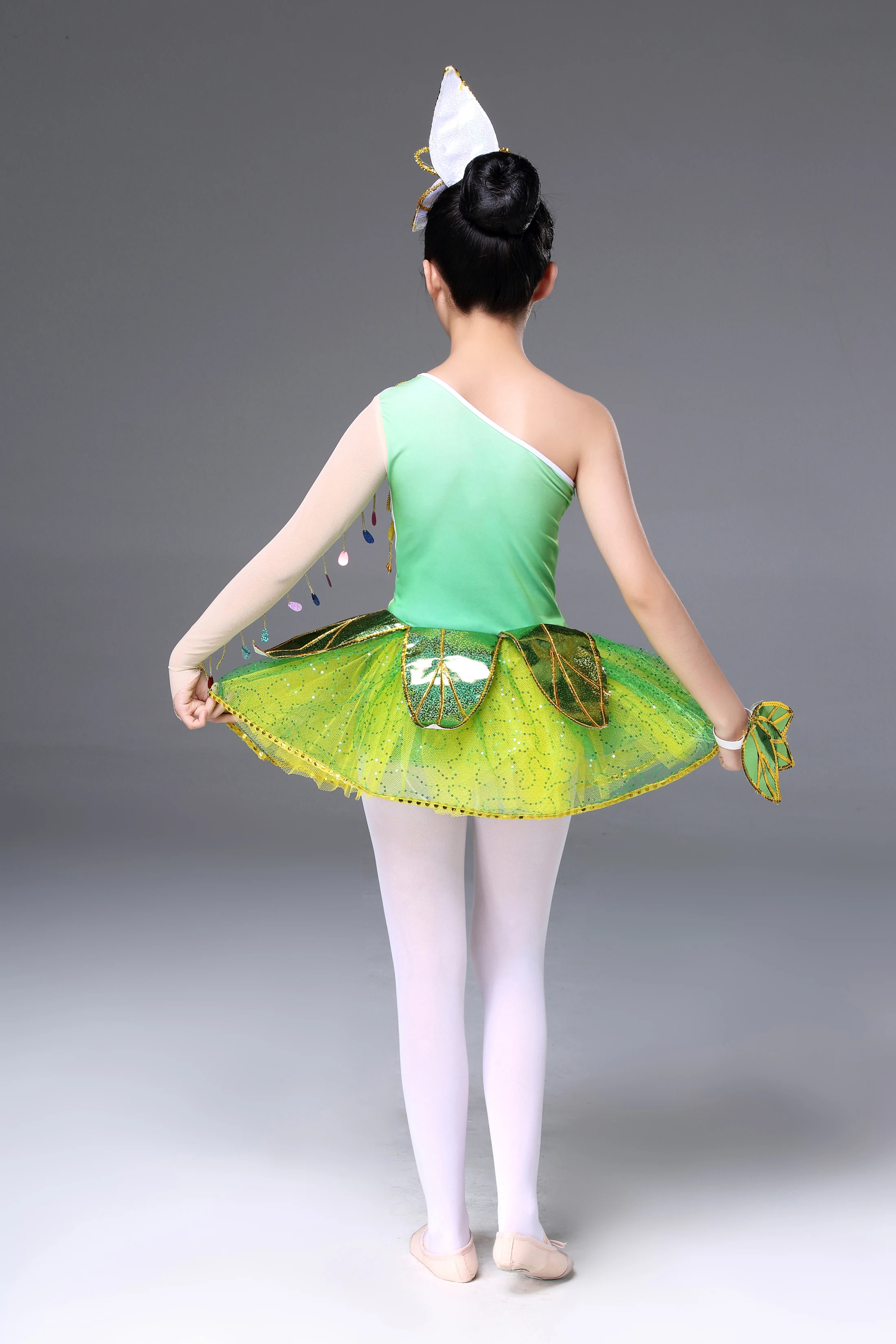 Vêtements de danse de fleurs pour filles, vêtements de festival et de performance, Green Ao.com, 303