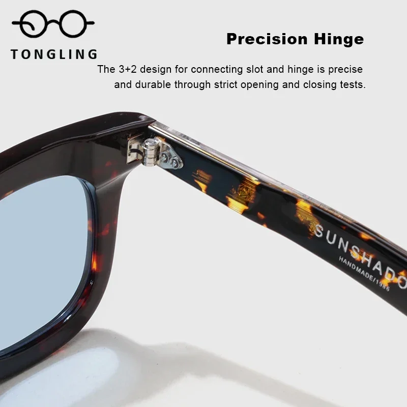 Luxury brand tortoiseshell SDEVAUX Sunglasses UV400 Outdoor Handcrafted men\'s driving fishing trend sunglasses can be carved