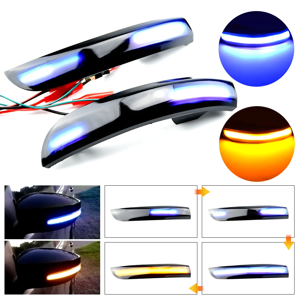 

For Ford Kuga Escape EcoSport 2013-18 Focus 3 MK3 SE ST RS LED Dynamic Turn Signal Light Side Rear-View Mirror Indicator Blinker