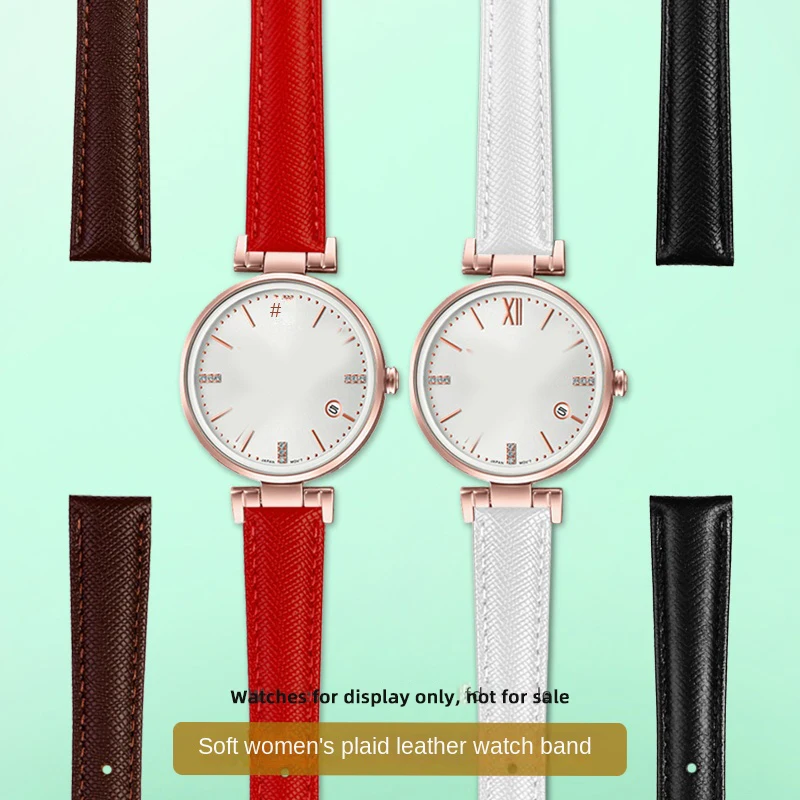 ساعة جلد البقر النسائية حزام ، INS ، مناسبة لسلسلة كاسيو شين ، فوسيل ، نجمة السماء فيتا الماس ، منقوشة طالب ، 10 مللي متر ، 12 مللي متر ، 14 مللي متر